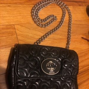COACH Debossed Patent Leather Browery Crossbody
